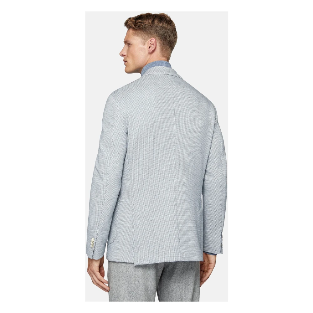 Boggi Milano B Jersey Katoenen Blend Jas Blue Heren