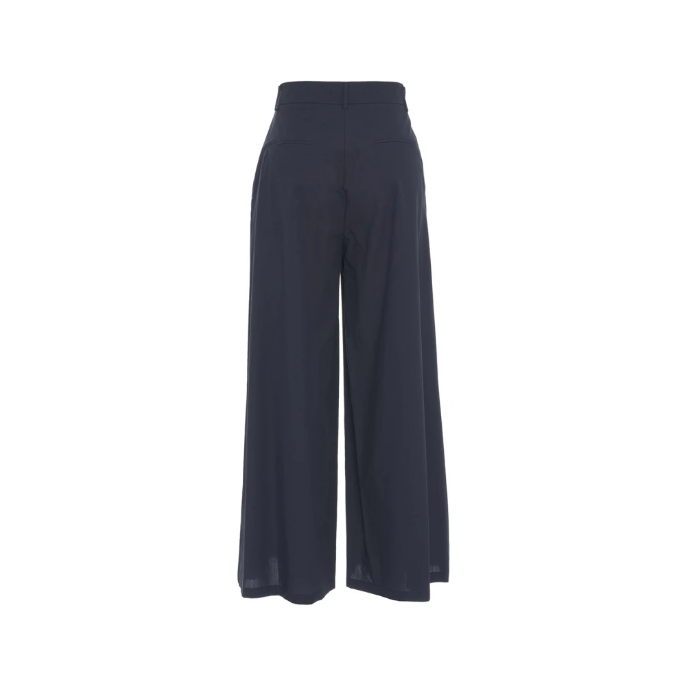 Ottod'Ame Blauwe Katoenen Culotte Elegante Broek Blue Dames