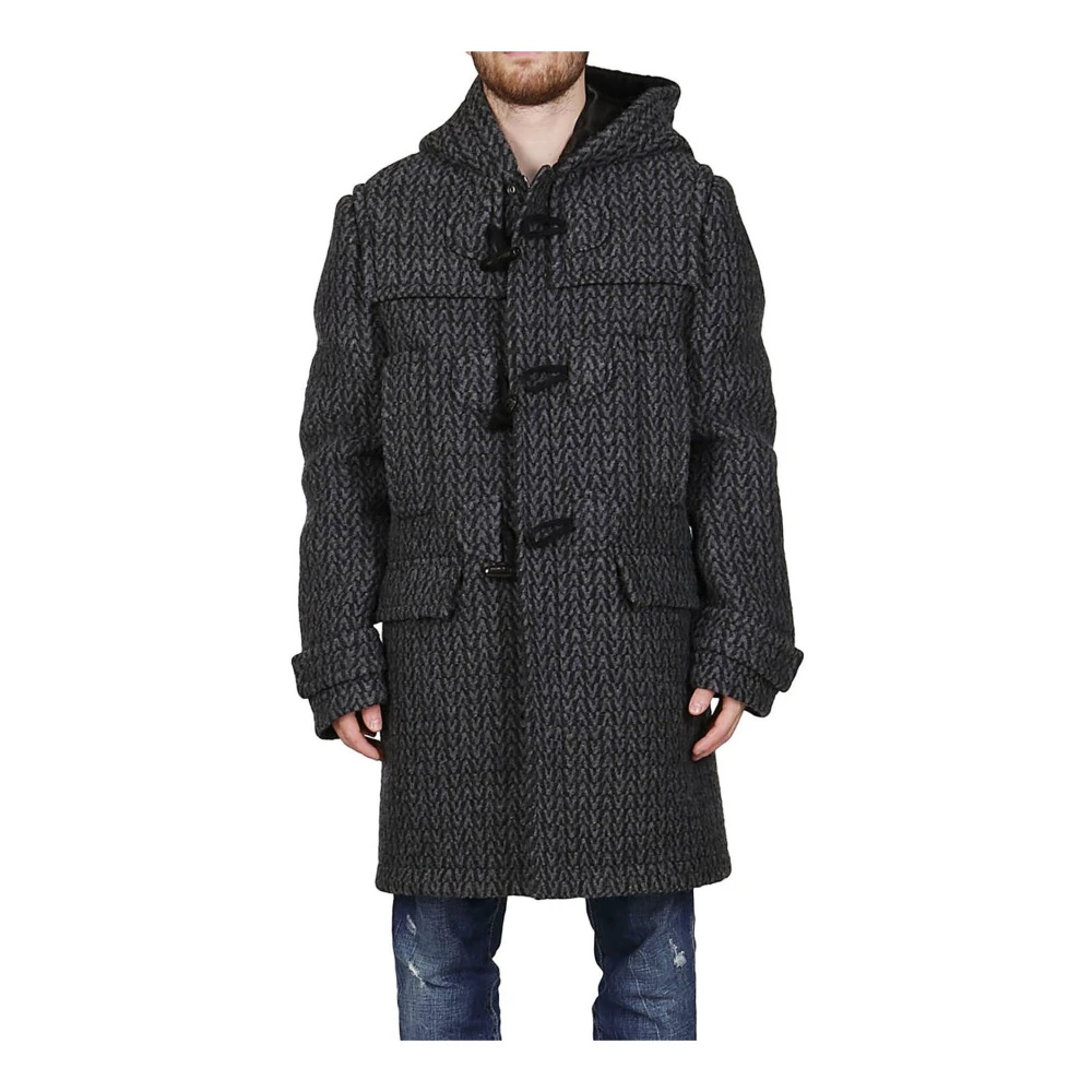 Valentino Wollen jas met Vlogo-detail Gray Heren