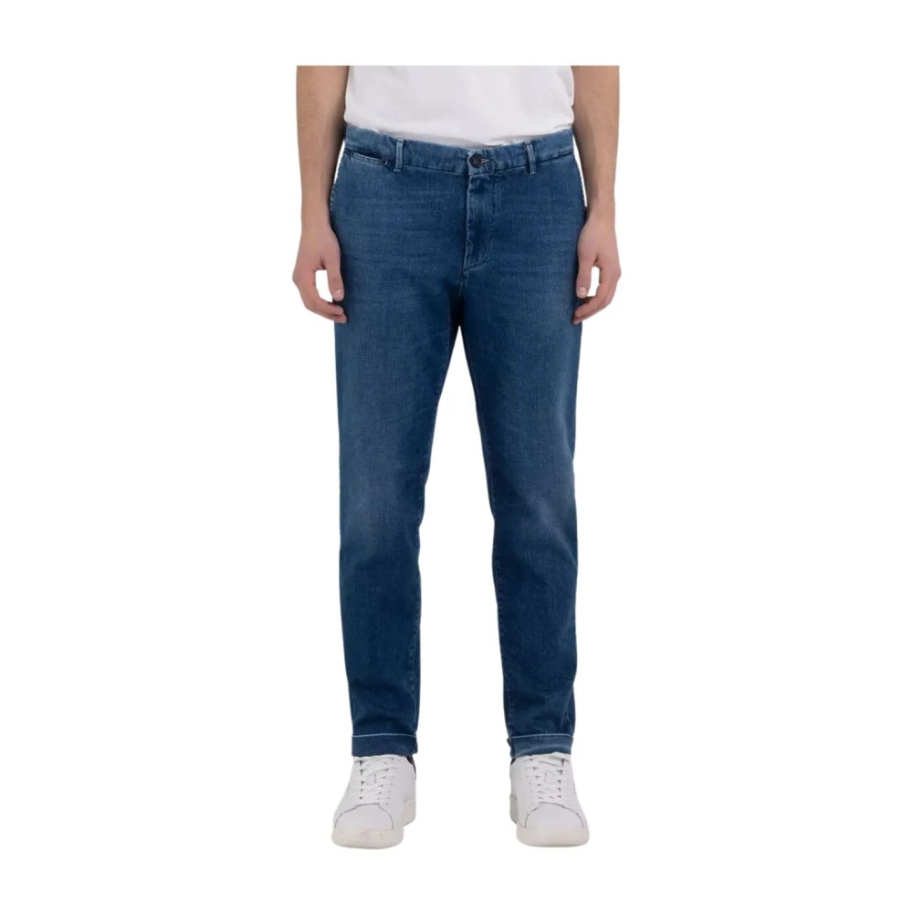 Replay Slim Fit Chino Jeans Blue Heren