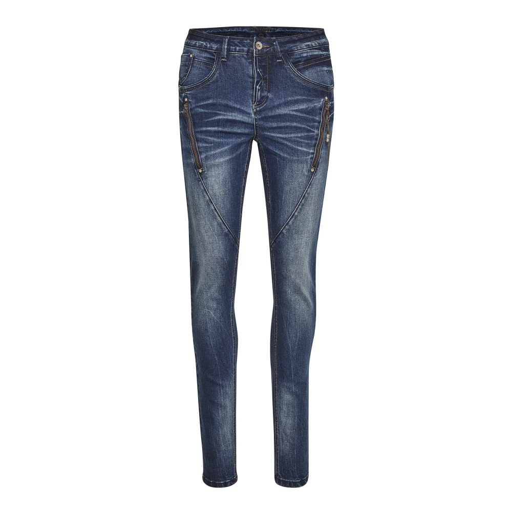 Cream Women's Blue Skinny Fit Jeans, W26, Rich Denim Jeans With Stylish Details