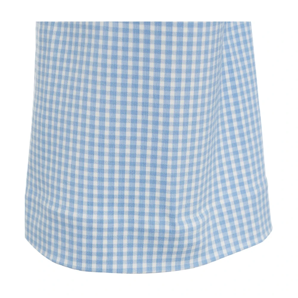 Staud Blauwe Wijde Geruite Broek Blue Dames