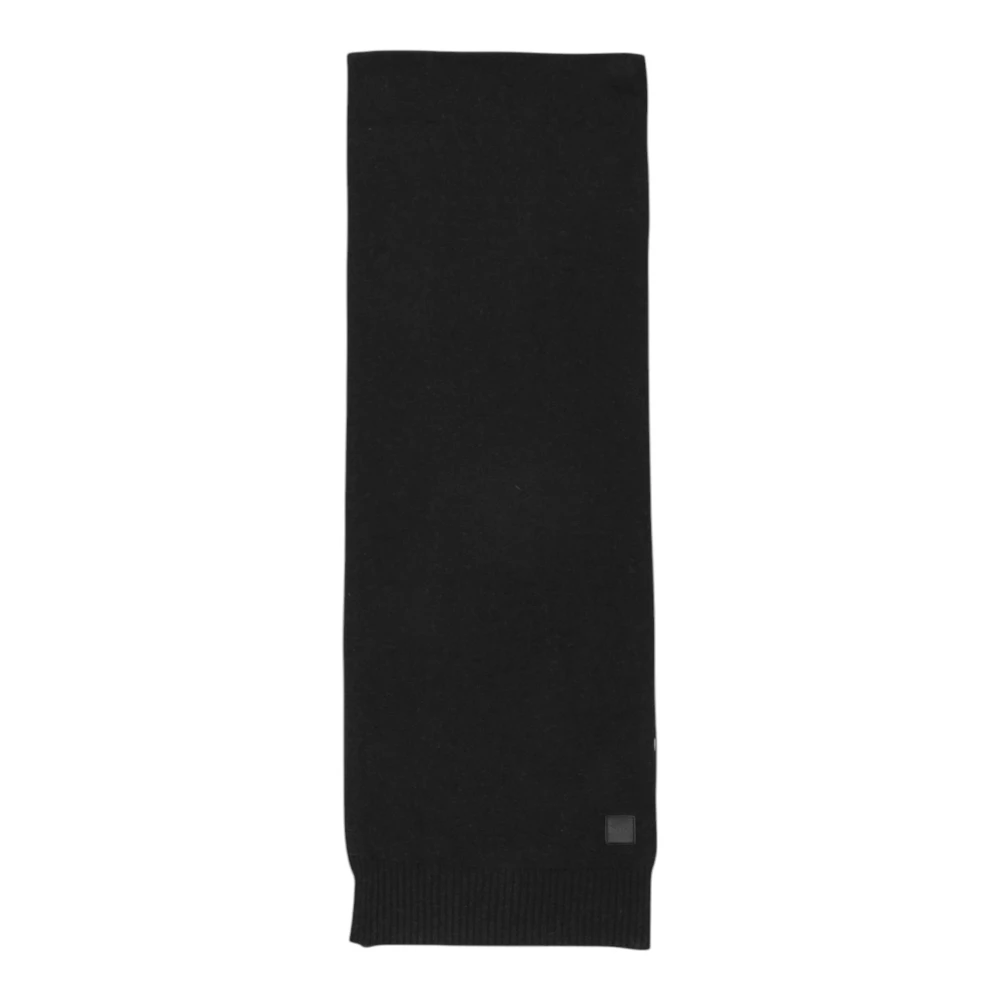 Hugo Boss Zachte Gebreide Wollen Sjaal Black Heren