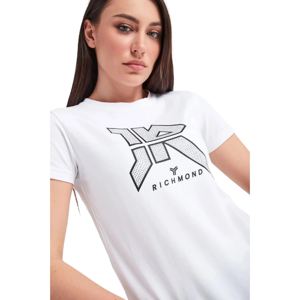 John Richmond Korte Mouw T-shirt White Dames