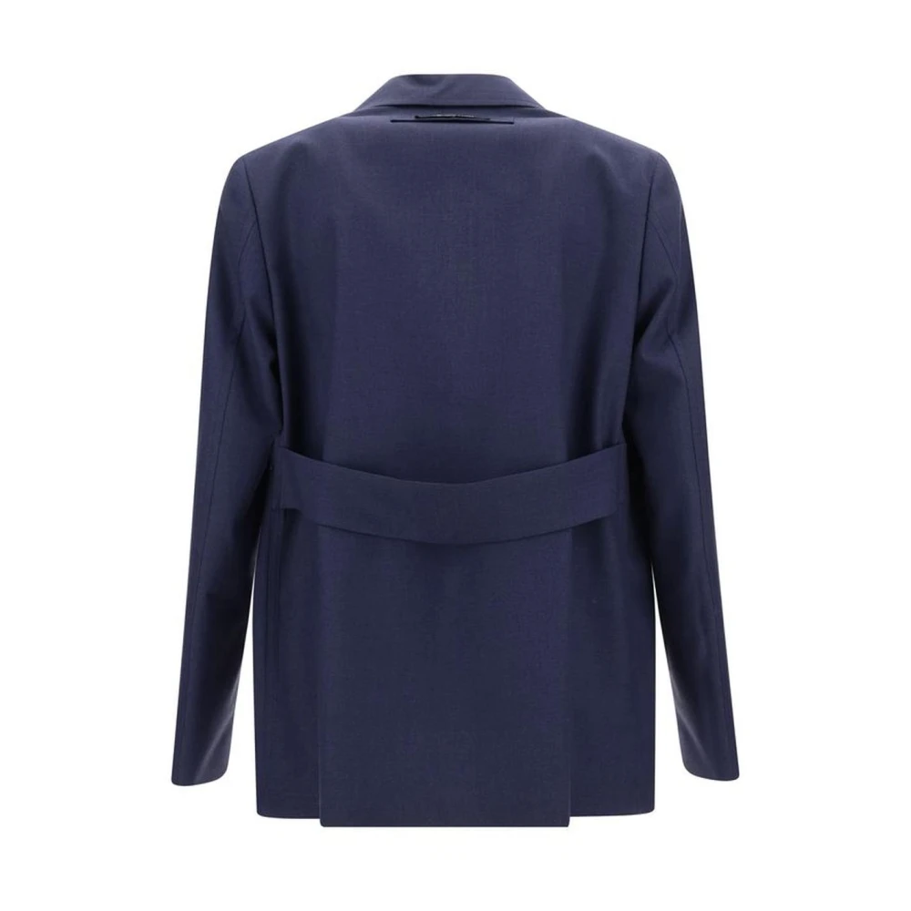 Fendi Klassieke wollen blazerjas met zakken Blue Heren
