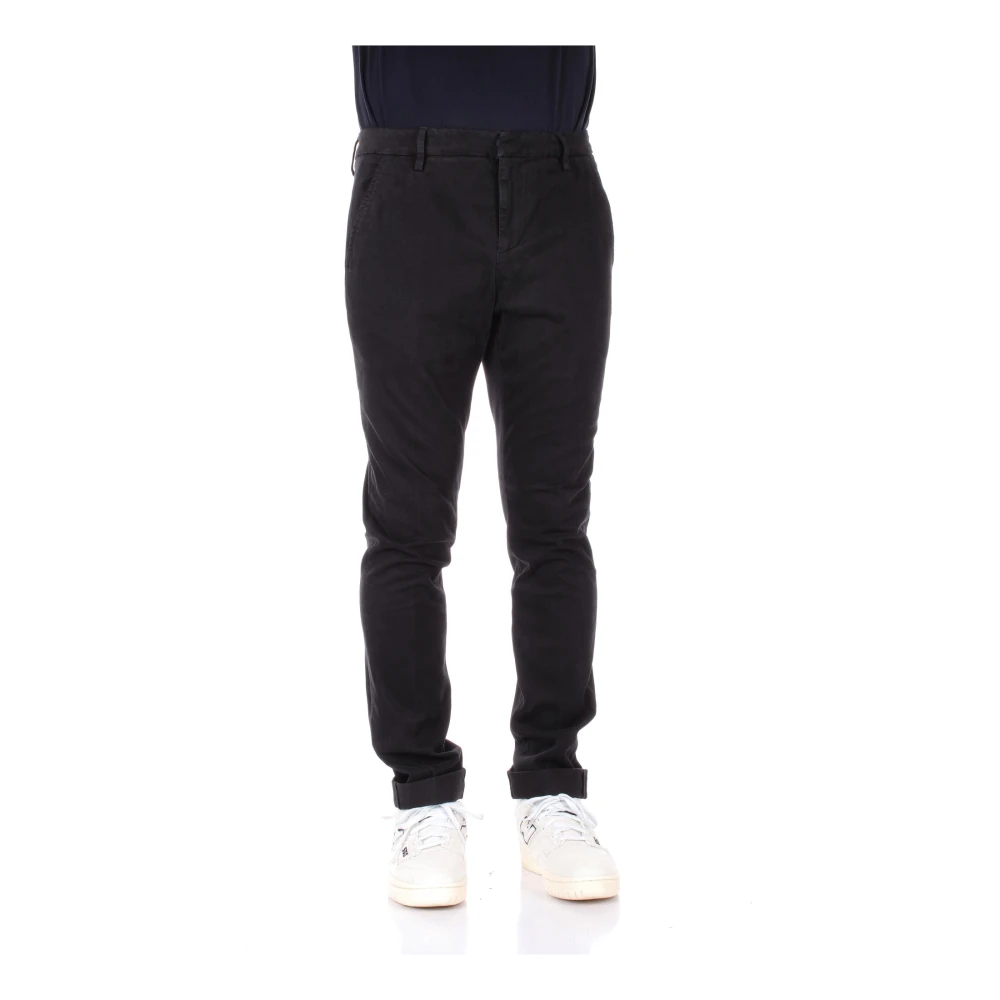 Dondup Men's Black Slim-Fit Trousers, W30, Stylish Slim-Fit Trousers