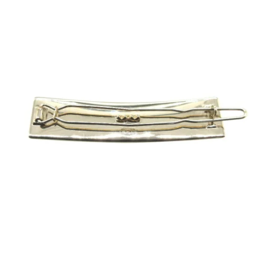Chanel Vintage Pre-owned Metal hair-accessories Yellow Dames
