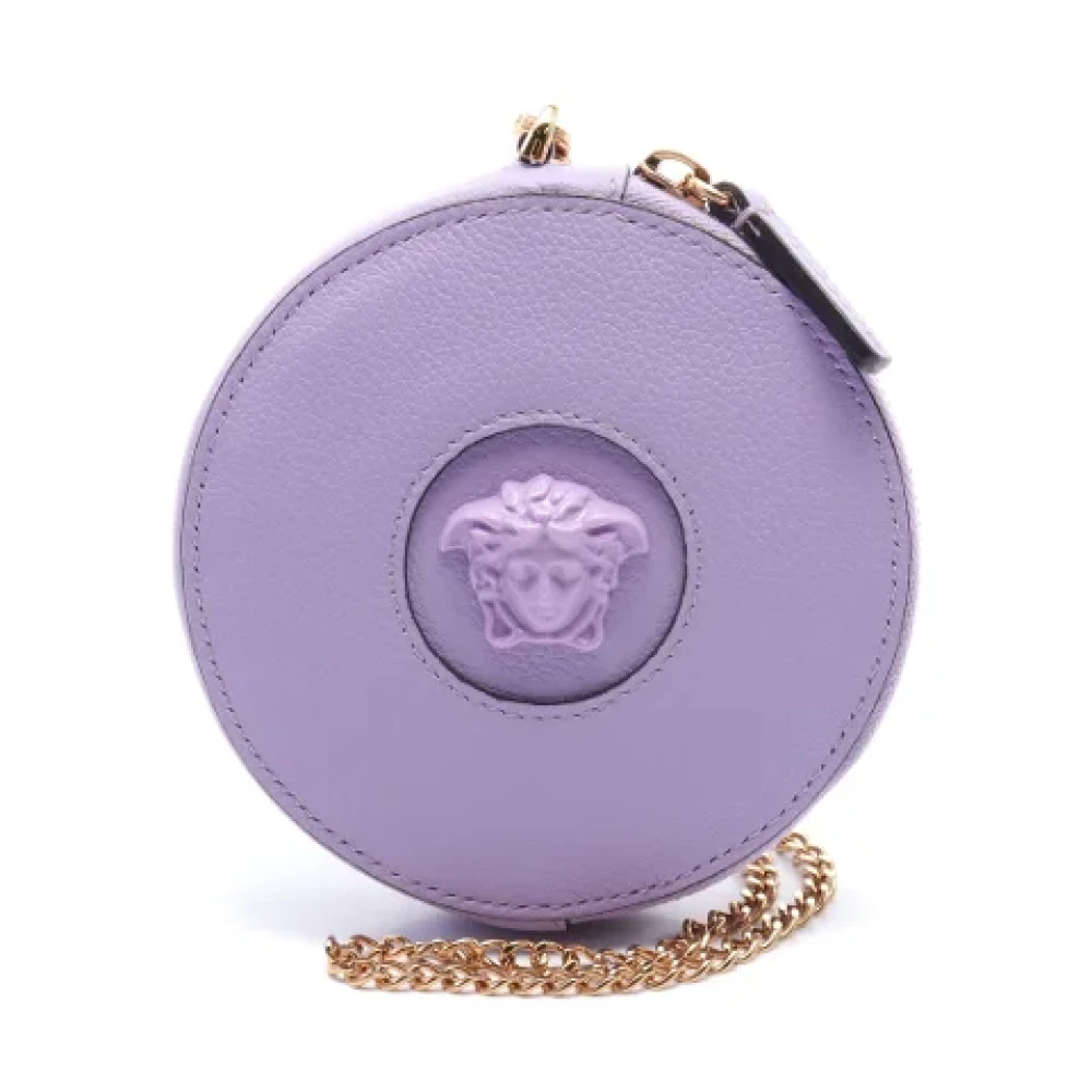 Versace Pre-owned Leather clutches Purple Dames