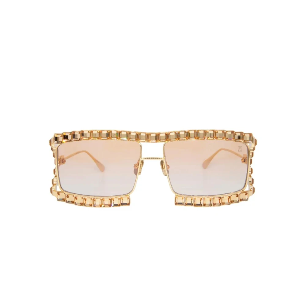 Anna Karin Karlsson Women's Gold Crystal Boo Sun Sunglasses
