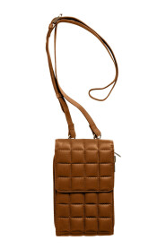 Btfcph Quilted Mobile Bag Skind 100150  Cognac W. Silver Acc.