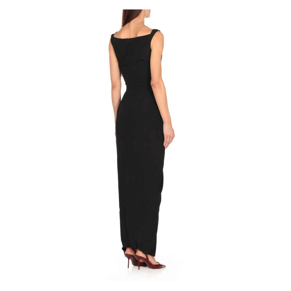Vivienne Westwood Zwarte jurk met wijde halslijn Black Dames