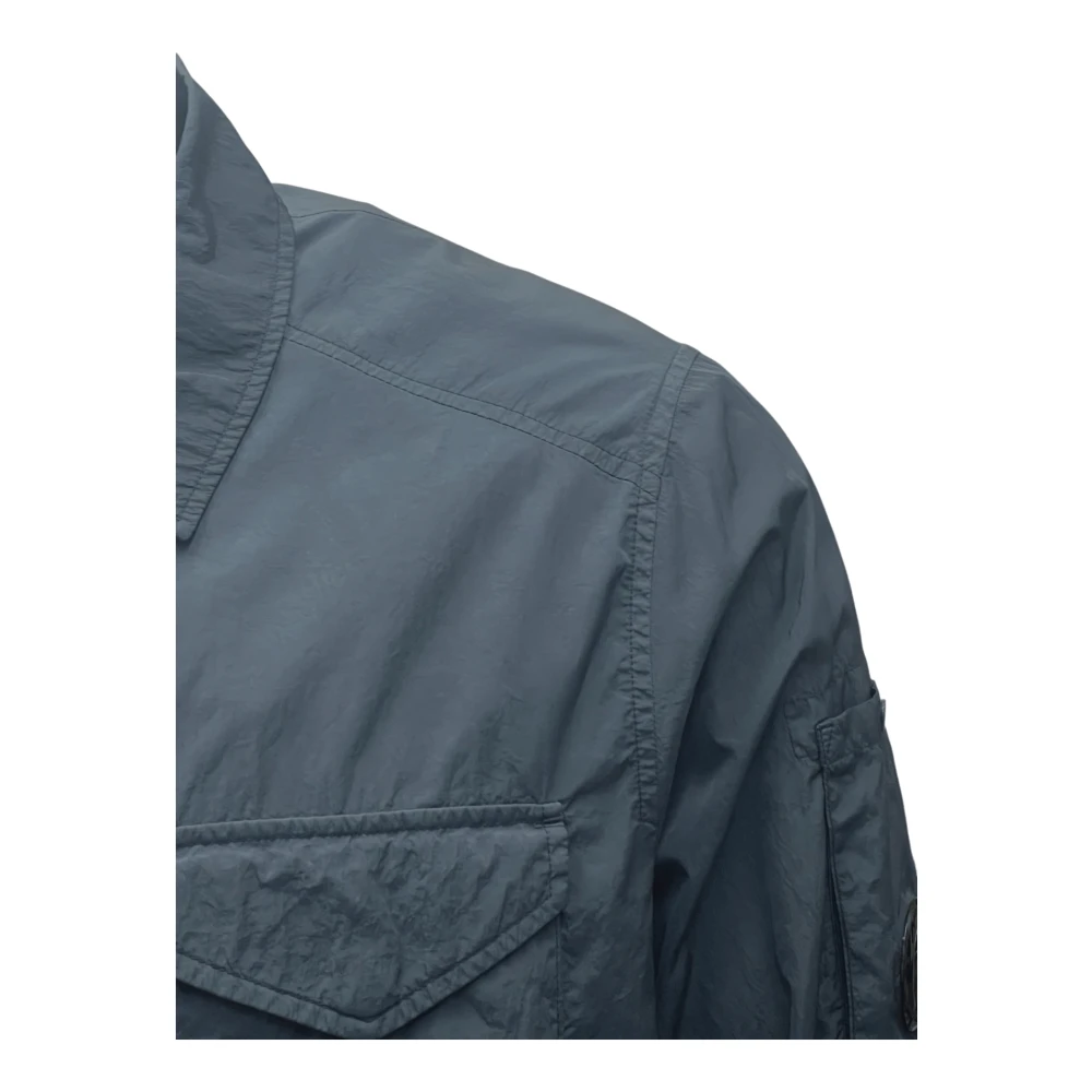 C.P. Company Gerecycled Nylon Overshirt in Blauw Blue Heren