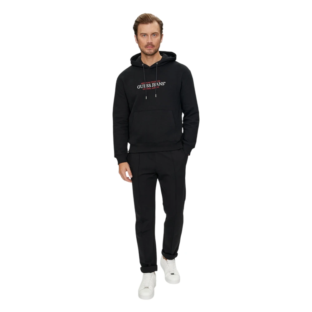 Guess Herenmode Hoodies Amerikaanse Traditie Black Heren