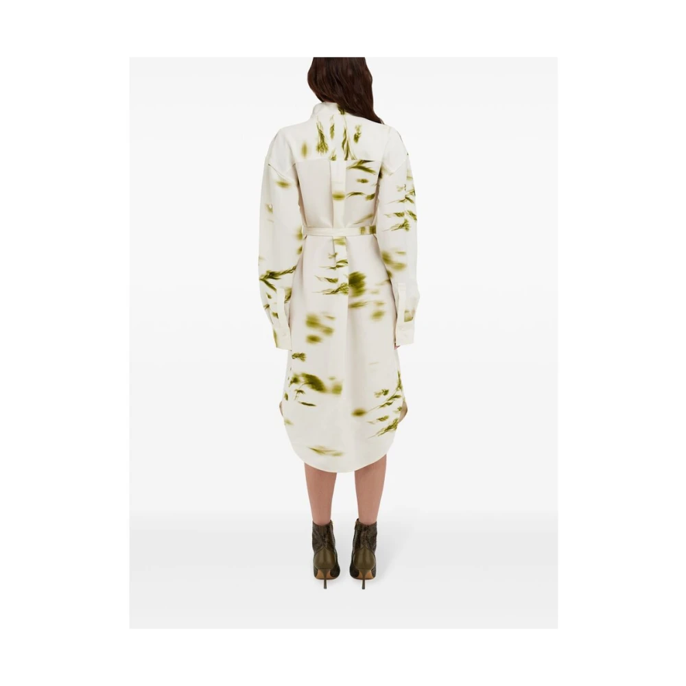 Salvatore Ferragamo Bloemenprint Knoopjurk White Dames