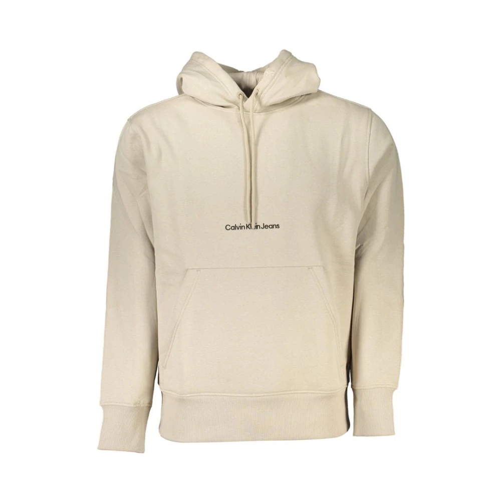 Calvin Klein , Hoodies, Male, Beige, S, Long-Sleeved Sweatshirt