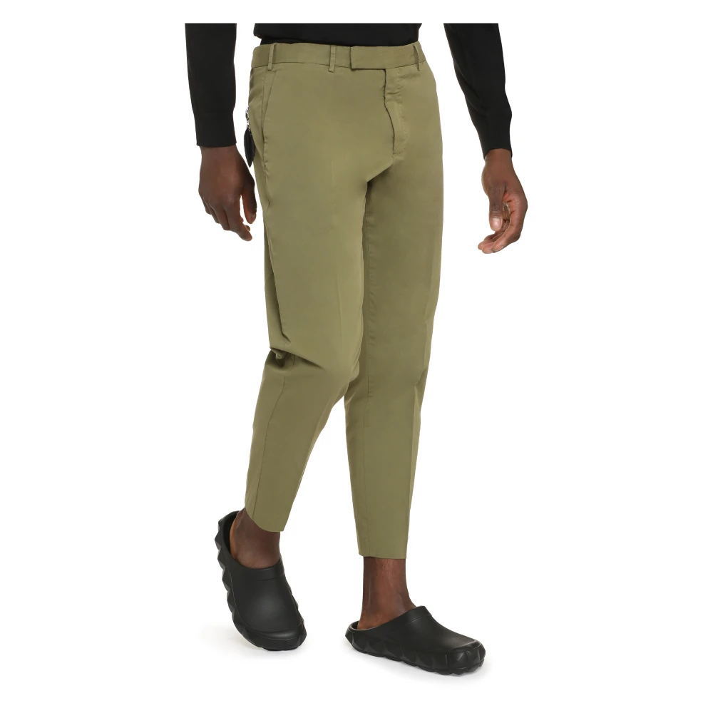 PT Torino Stretch katoenen chino broek Green Heren