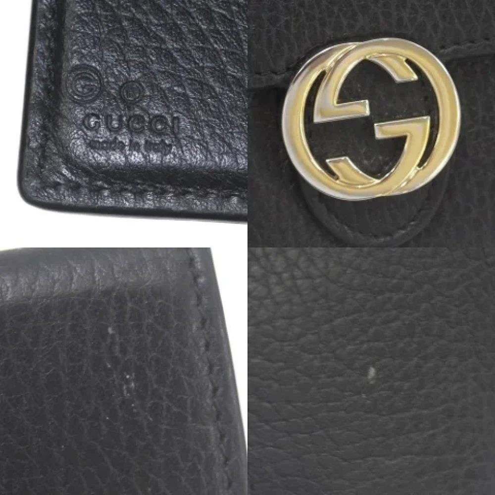 Gucci Vintage Pre-owned Leather wallets Black Dames