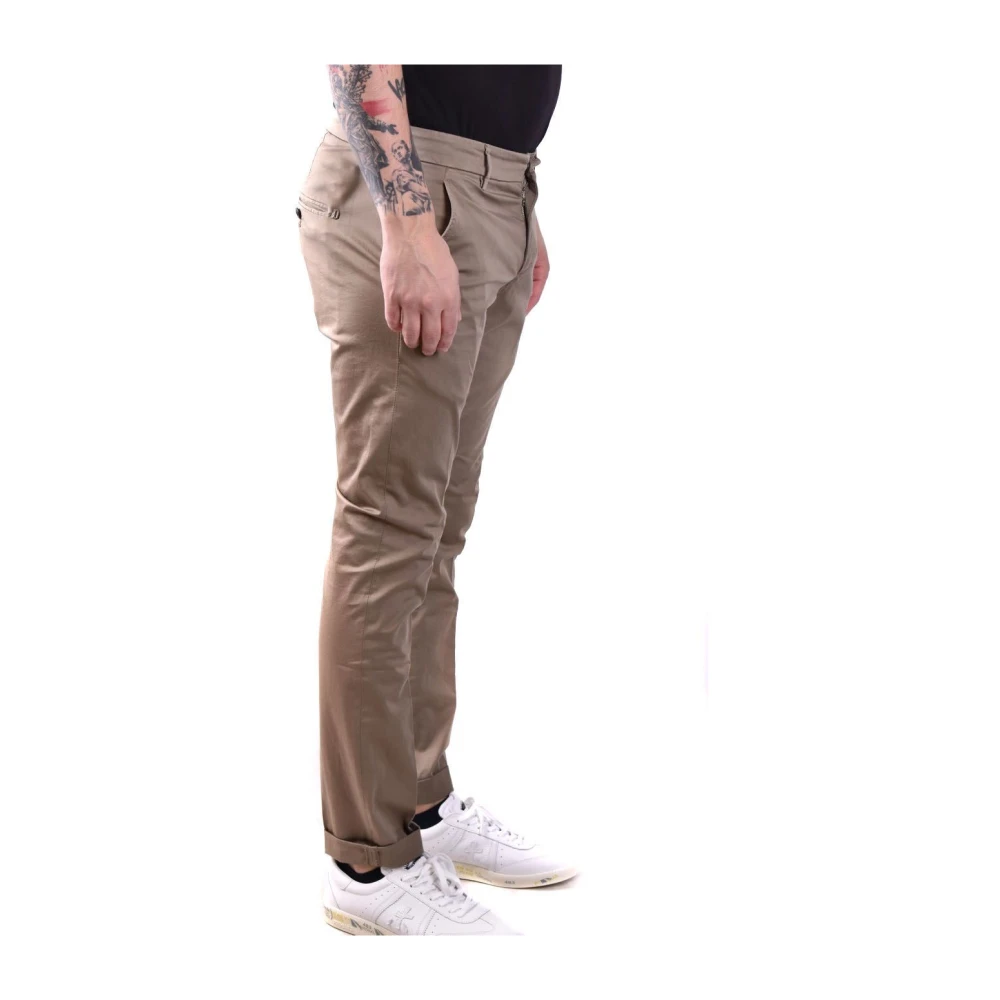 Dondup Multicolor Stijlvolle Katoenen Broek Brown Heren