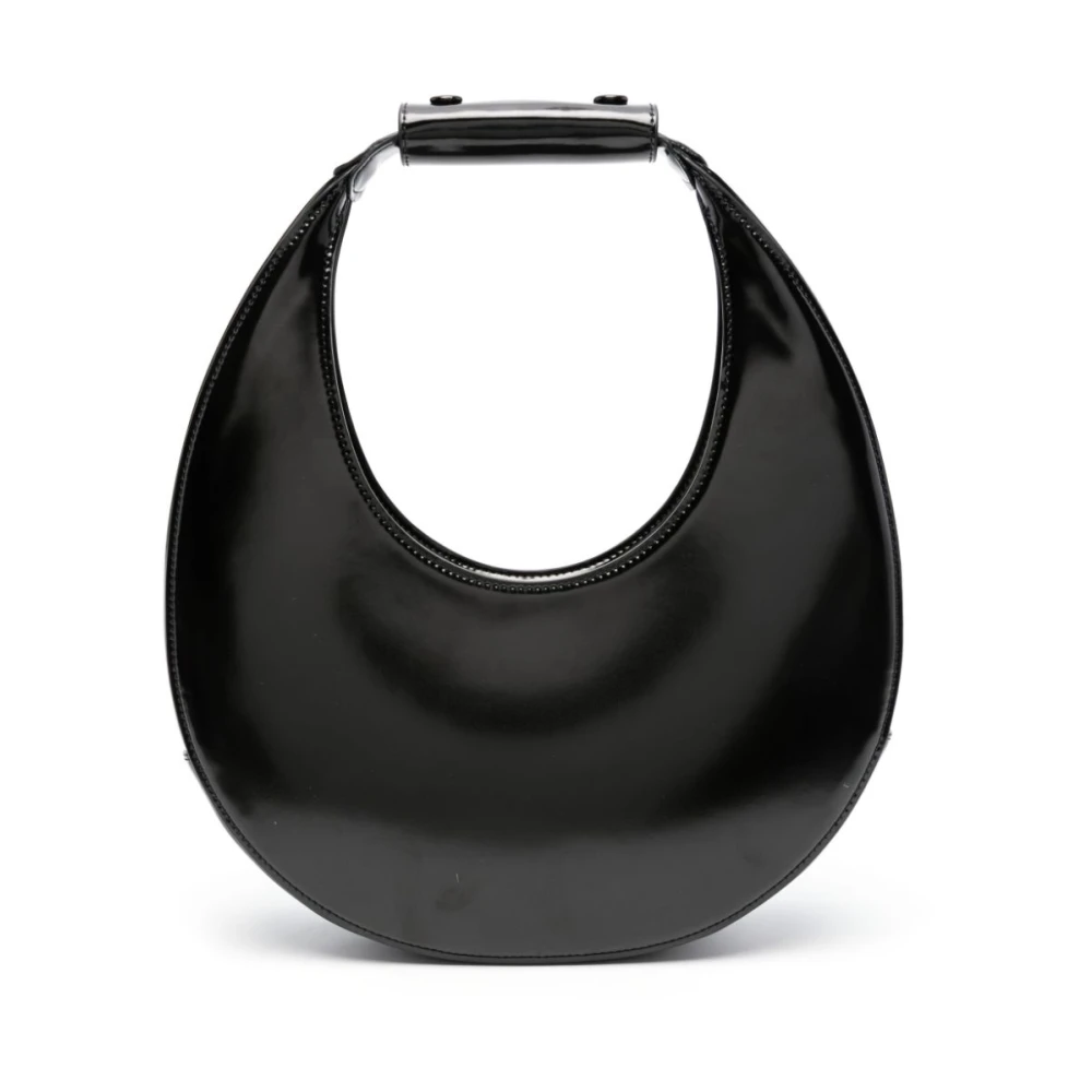 Staud Zwarte leren schoudertas Black Dames