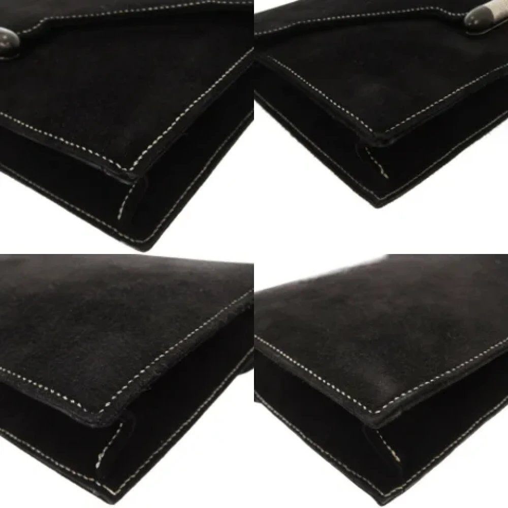 Hermès Vintage Pre-owned Fabric clutches Black Dames