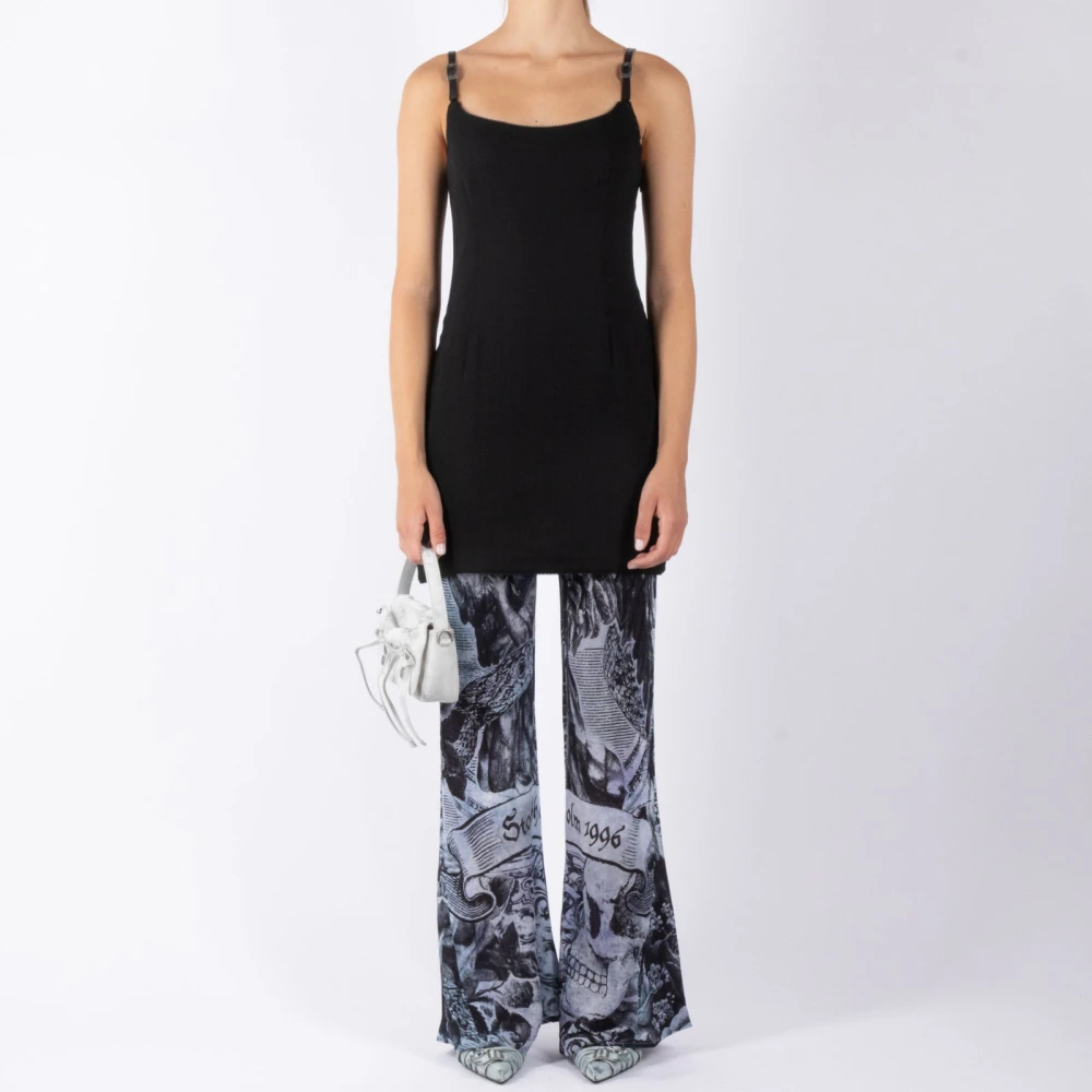 Acne Studios Multi Grijs Viscose Broek Multicolor Dames