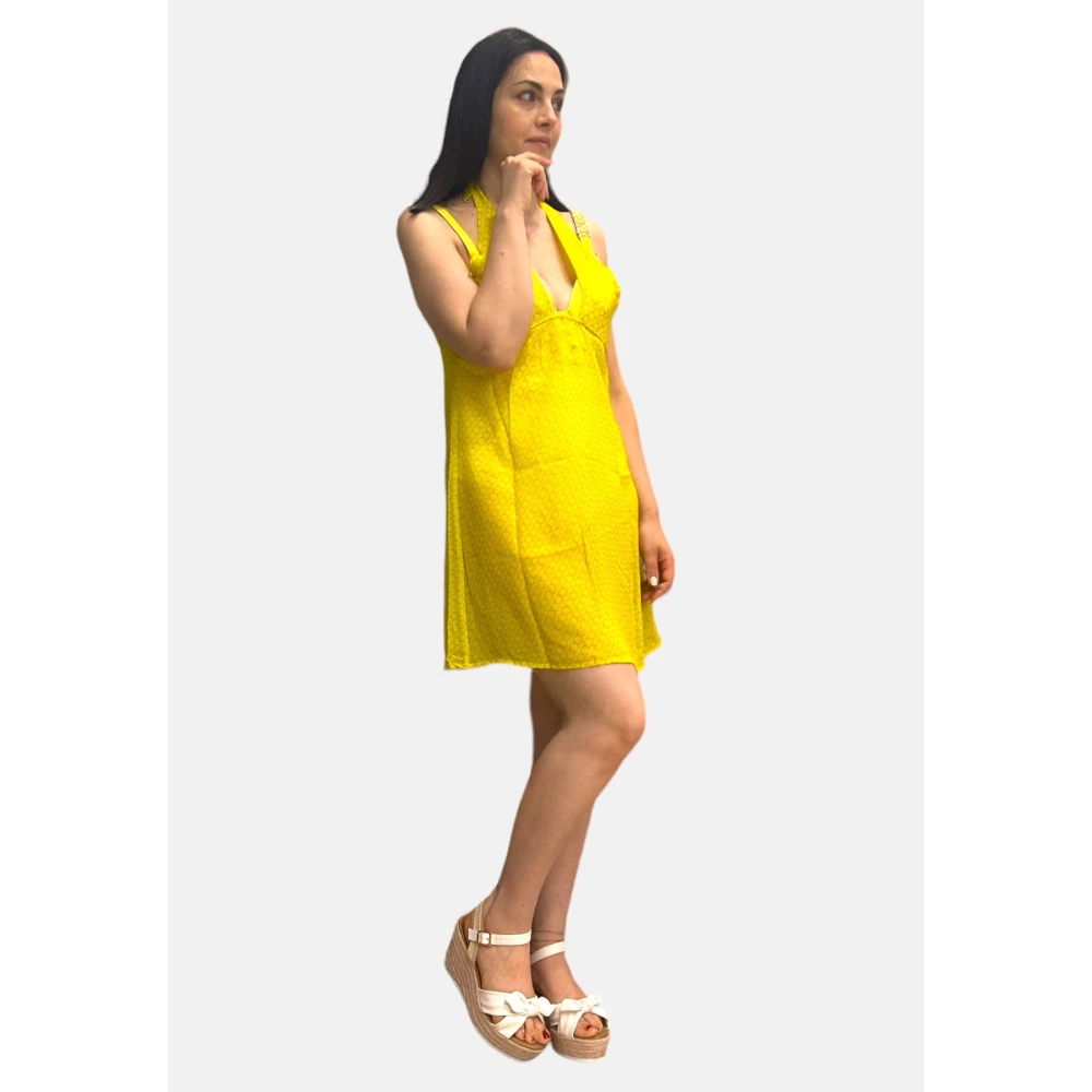 Trussardi Korte Jurk Yellow Dames