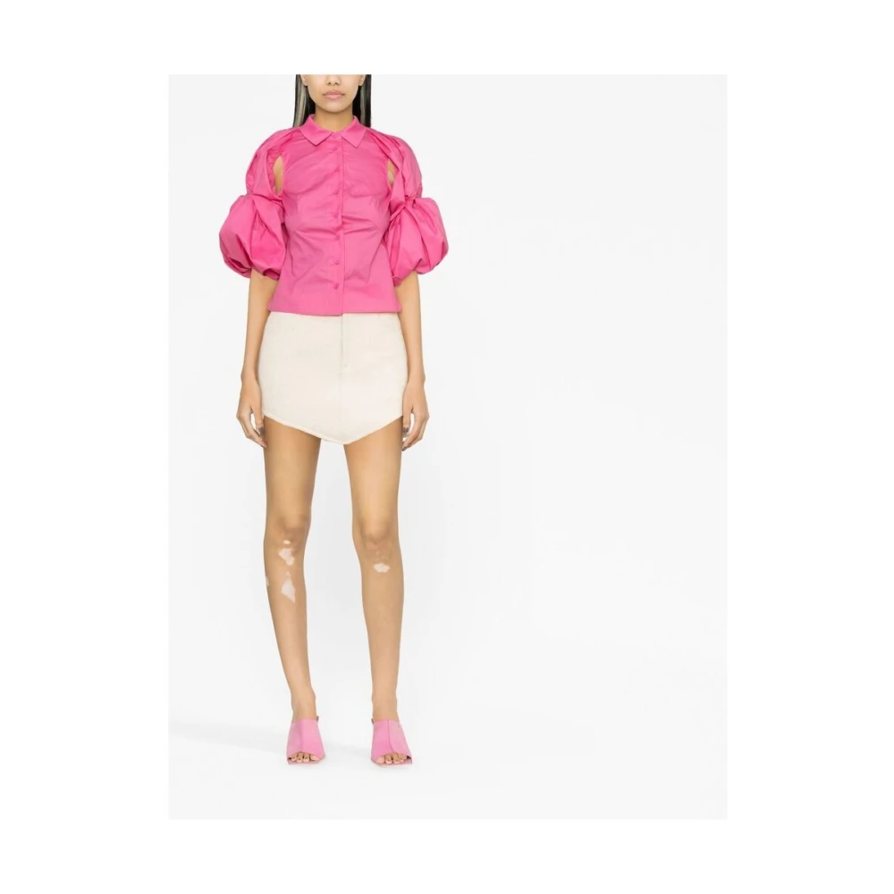 Jacquemus Roze Katoenmix Uitgesneden Shirt Pink Dames