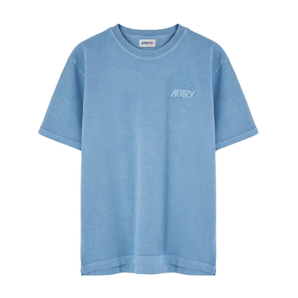 Autry Blauw Logo T-Shirt Blue Heren