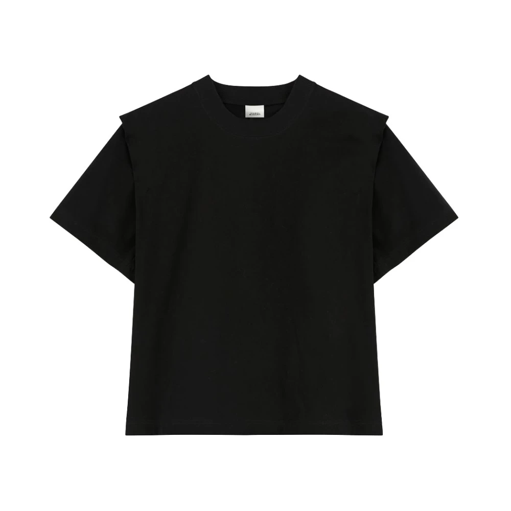 Isabel Marant Étoile T-Shirt met Gestructureerde Schouders Black Dames