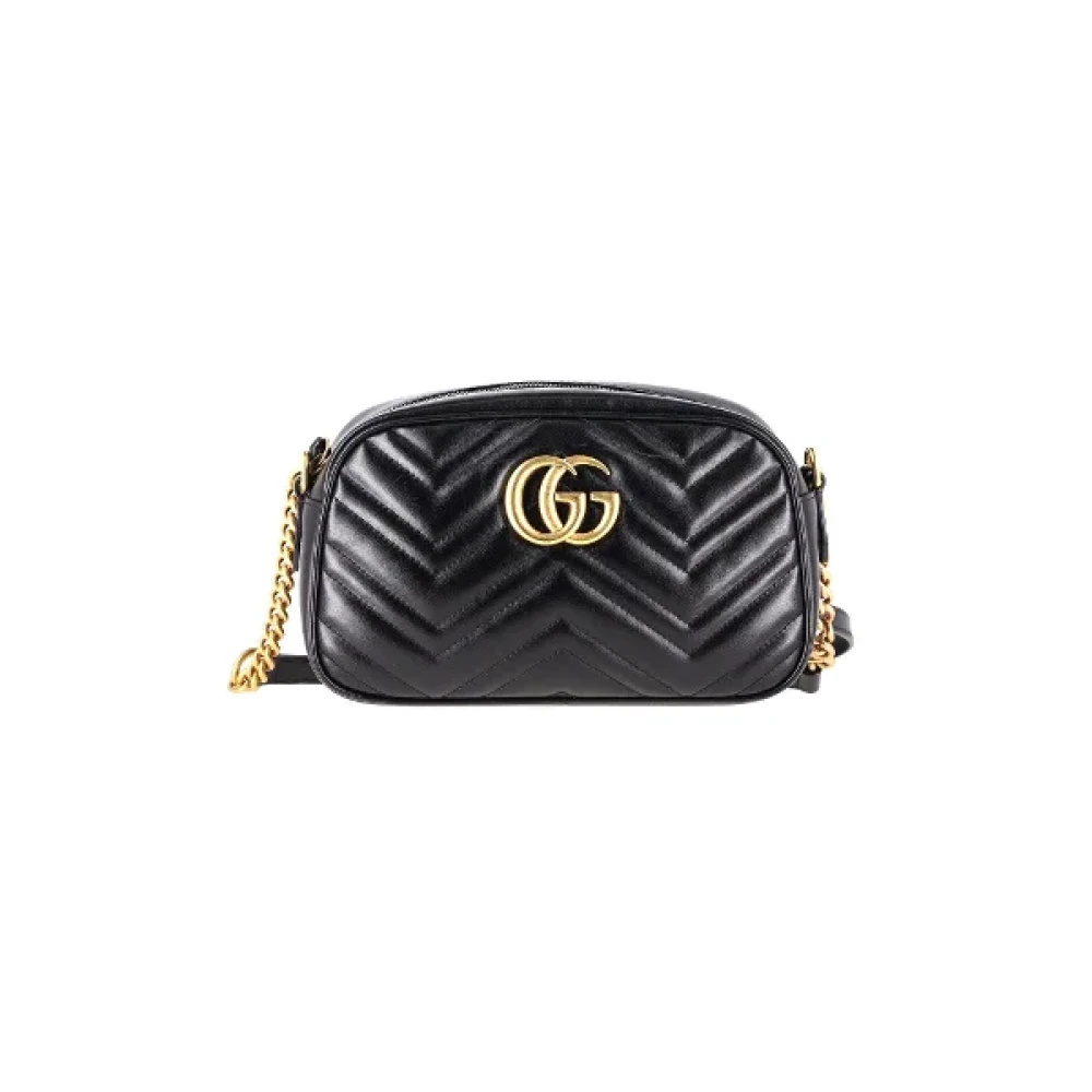 Gucci Vintage Pre-owned Leather crossbody-bags Black Dames