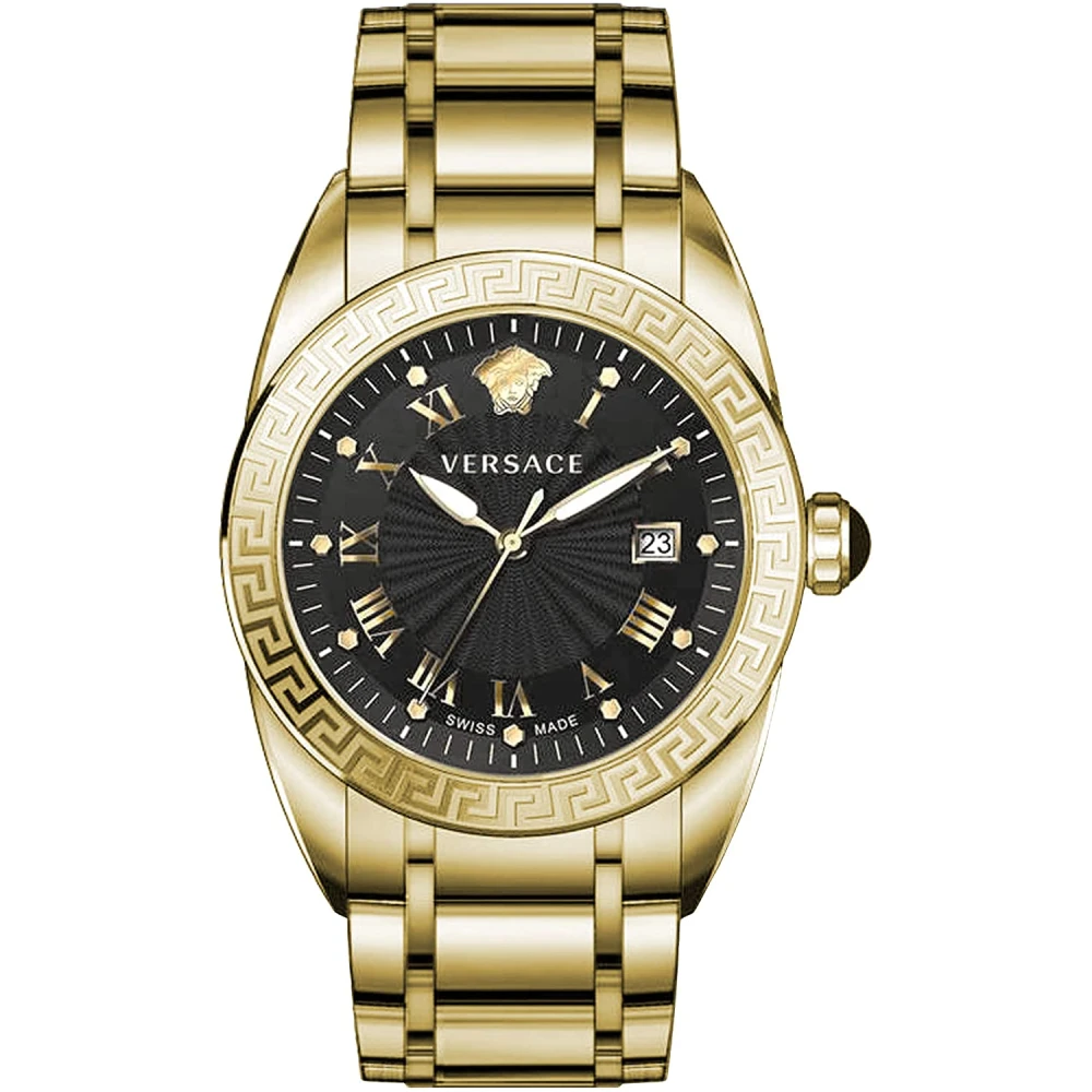 Versace Men's Watch V-Sport Ii 3H.d/Blk B/Ip2n Ip2n Vfe16 0017 - Male - Watches - Yellow - One Size - Accessories