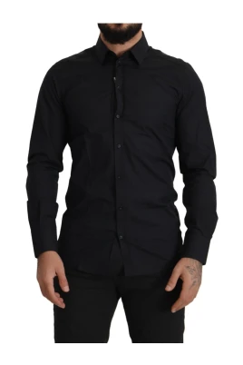 Svart Slim Fit Skjorta