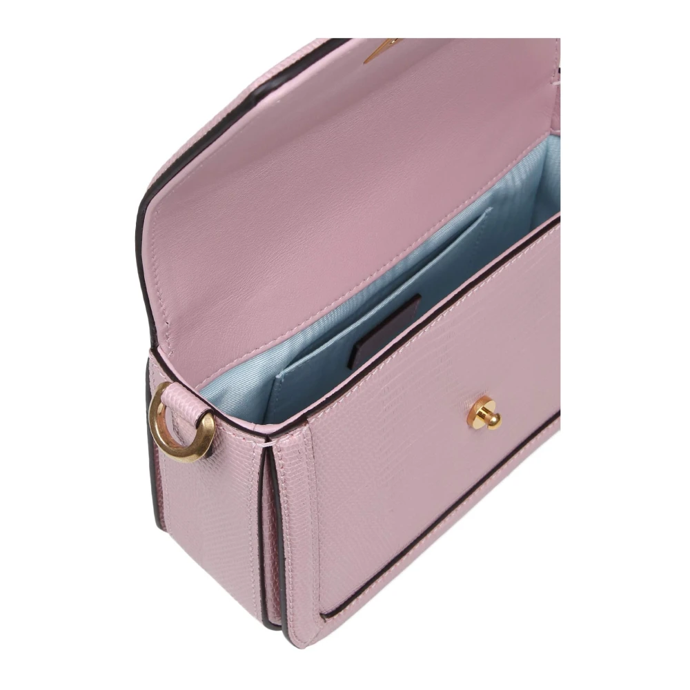 Jimmy Choo Roze Slangeneffect Leren Crossbody Tas Pink Dames