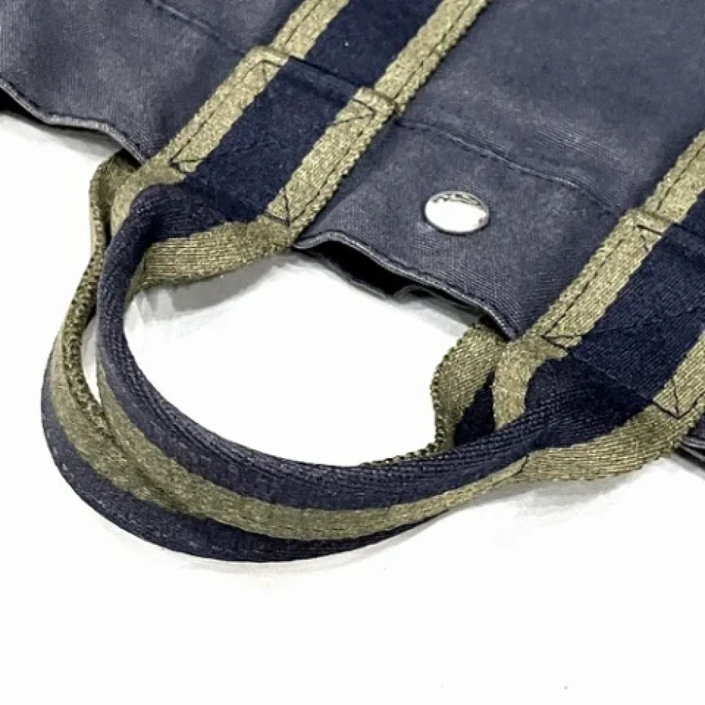 Hermès Vintage Pre-owned Canvas handbags Blue Dames
