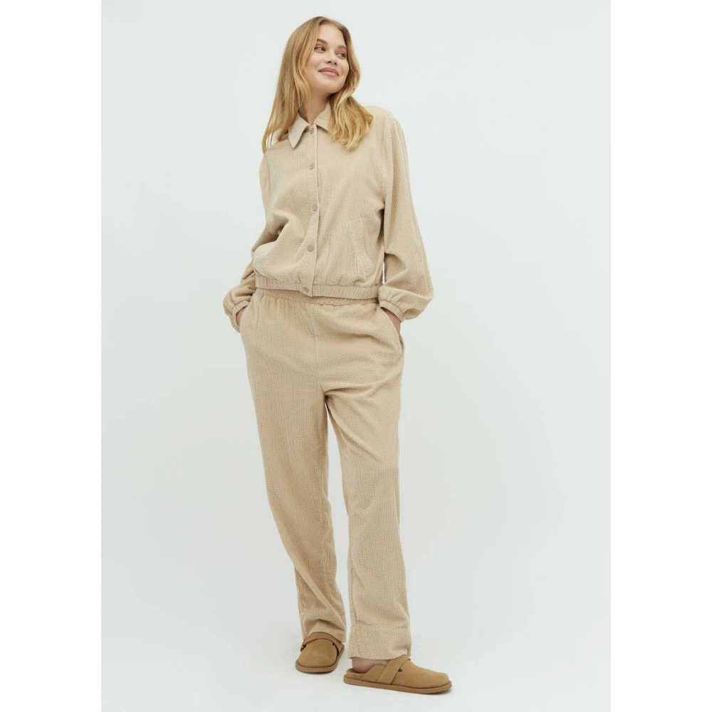 MbyM Beige Corduroy Berinna Broek Beige Dames