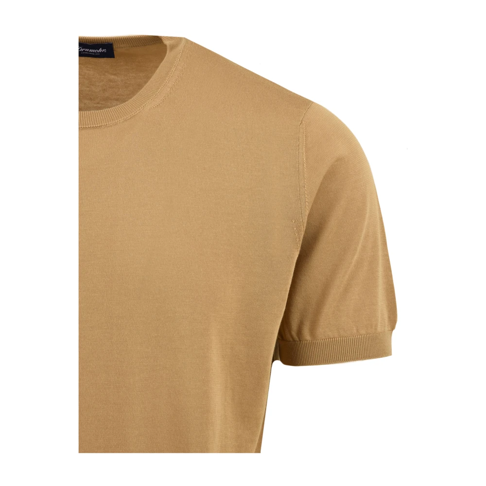 Drumohr Bruine T-shirt en Polo Collectie Brown Heren