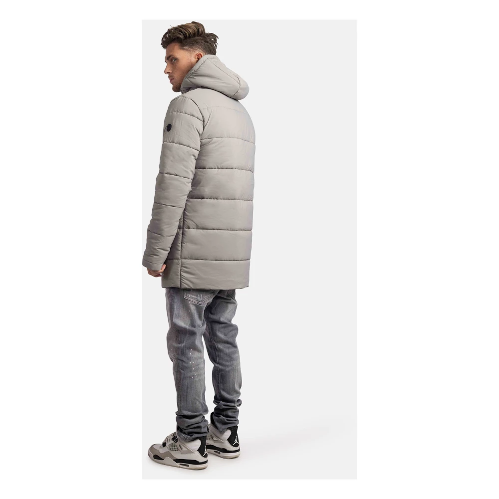 Aspact Lange Puffer Winterjas Grijs Gray Heren