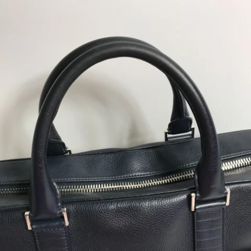 Dior Vintage Pre-owned Leather dior-bags Blue Heren
