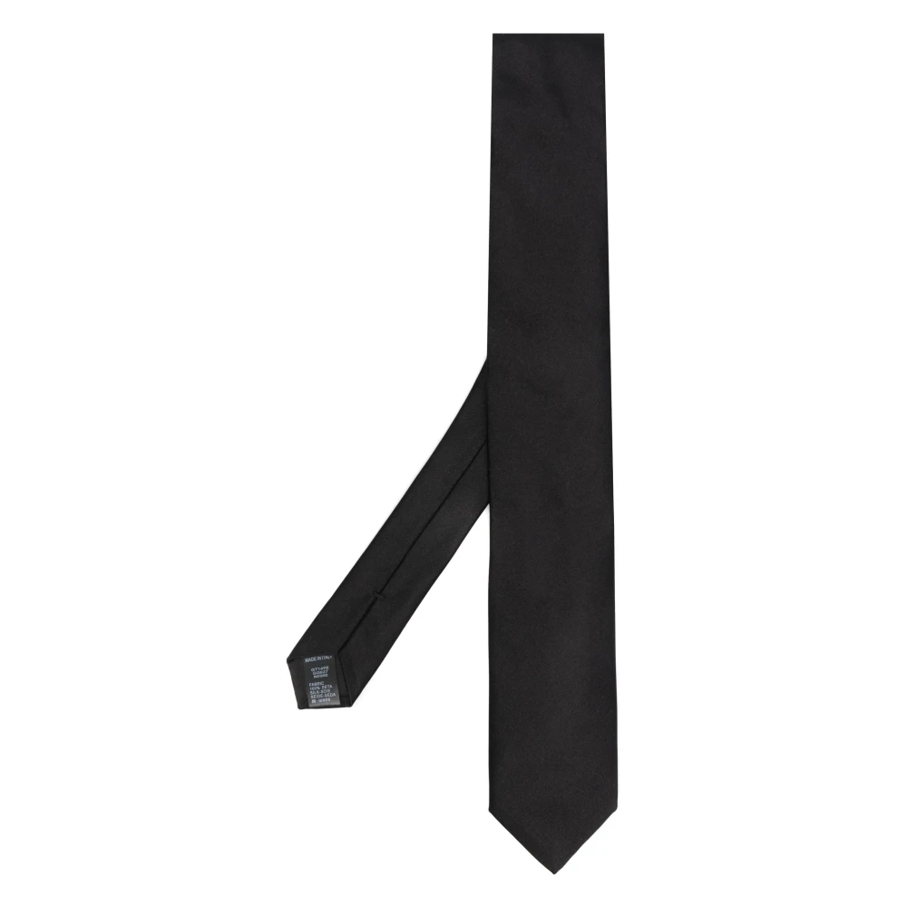 Dolce & Gabbana Zwarte Zijden Stropdas Pala 6 Black Heren