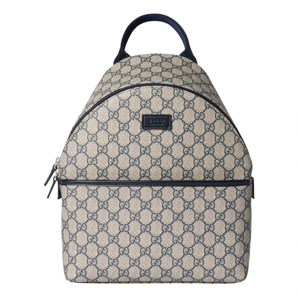 Gucci Kinderen Beige Rugzak Blauw Leer Beige Heren