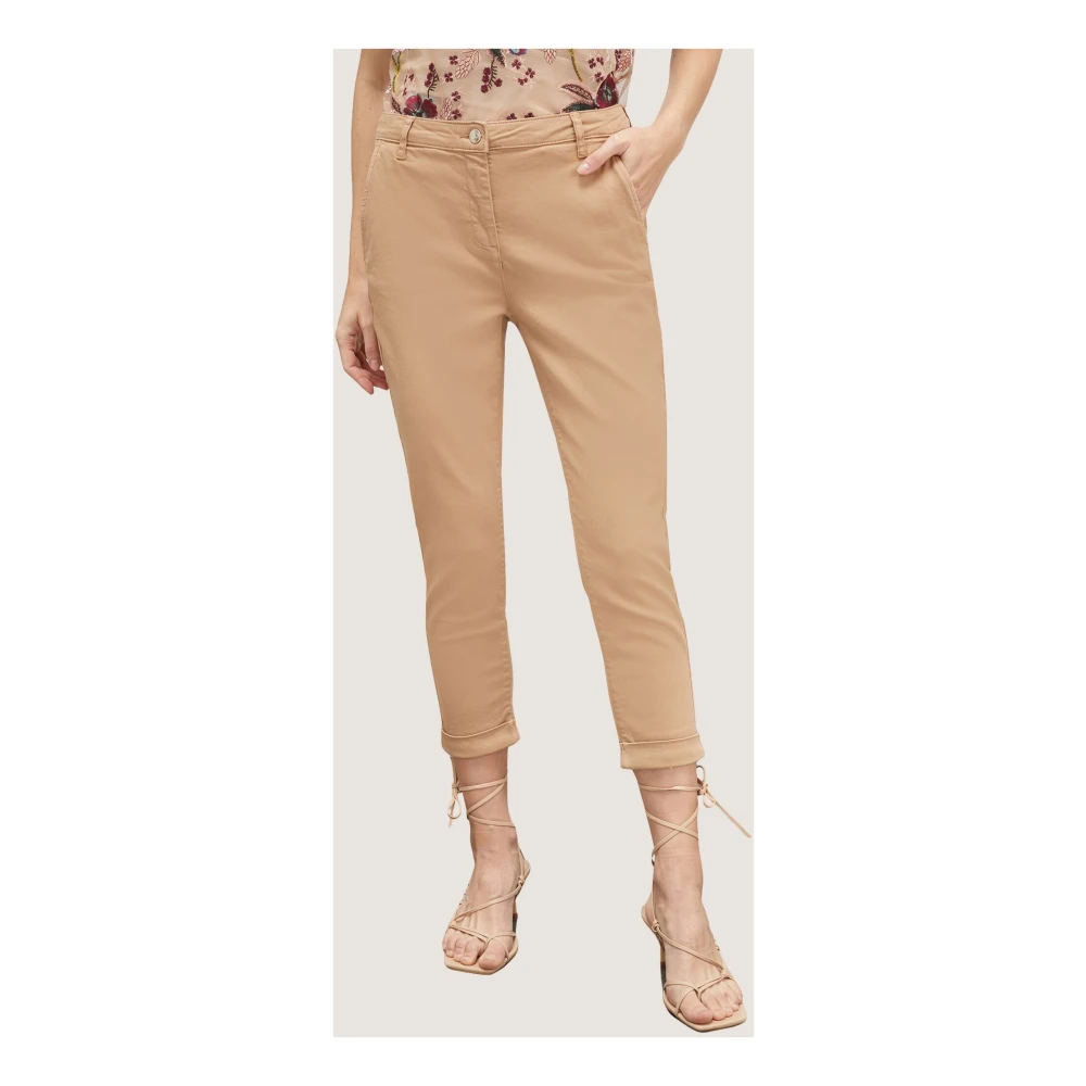 Motivi Katoenen Chino Broek Beige Dames