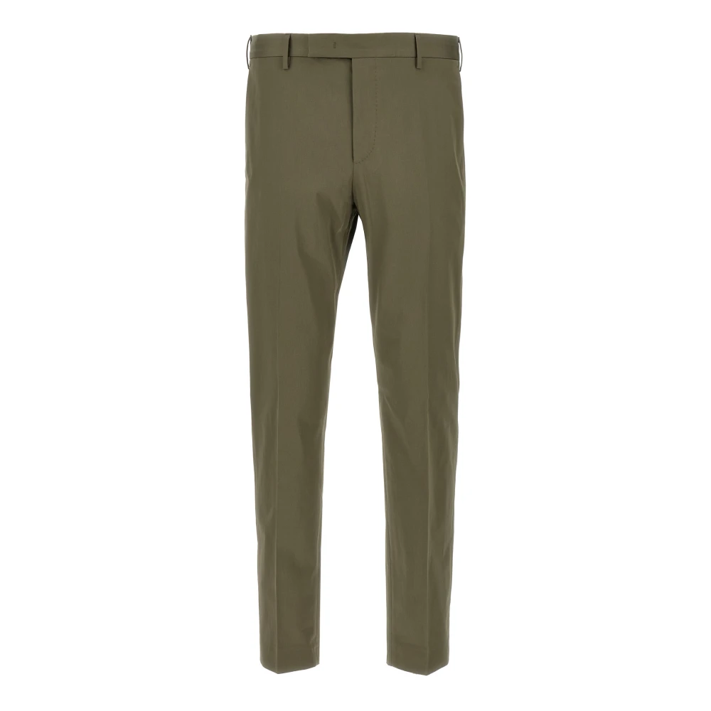 Pt Torino Men's Green Dieci Trousers - Slim-Fit Trousers - L - Trousers