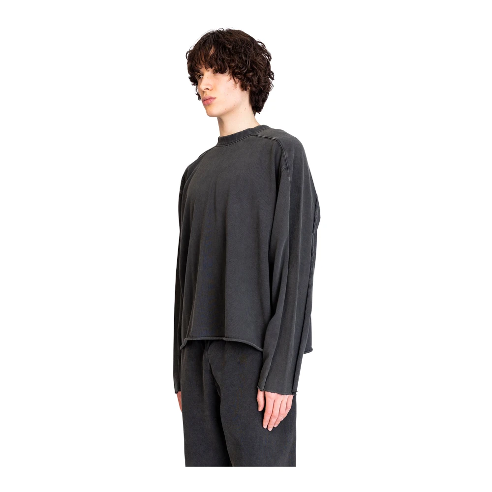 Entire Studios Zwart Gewassen Longsleeve Tee Black Heren