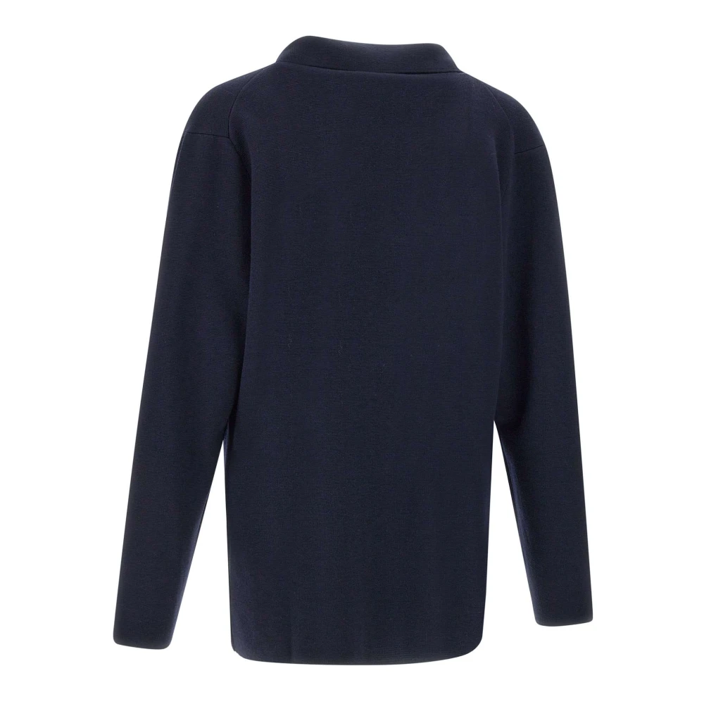 Filippo De Laurentiis Midnight Blue Wol Blazer Sweater Blue Heren