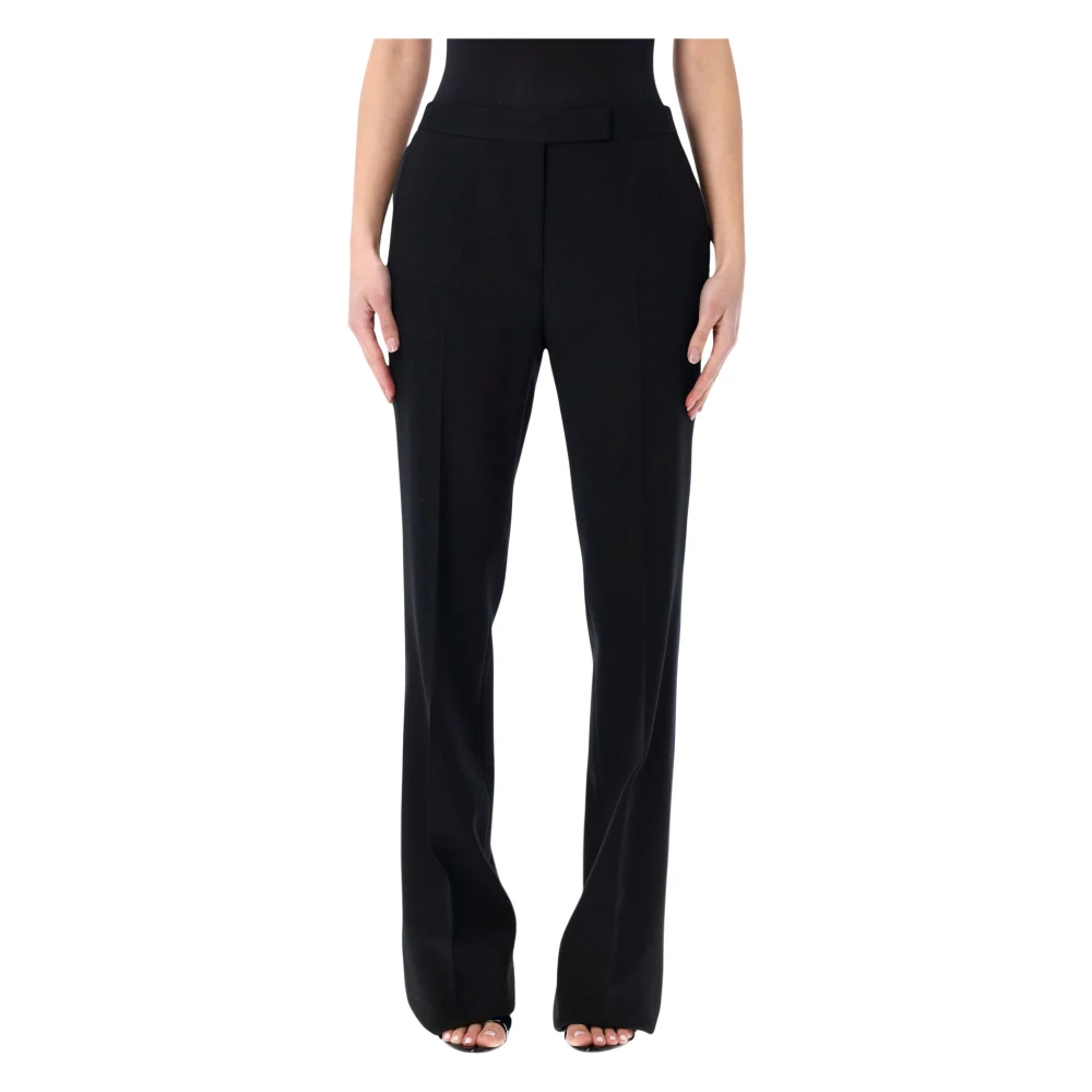 Tom Ford Sharp Grain De Poudre Tailored Tuxedo Straight Trousers - Female - Straight Trousers - Black - Xs - Trousers