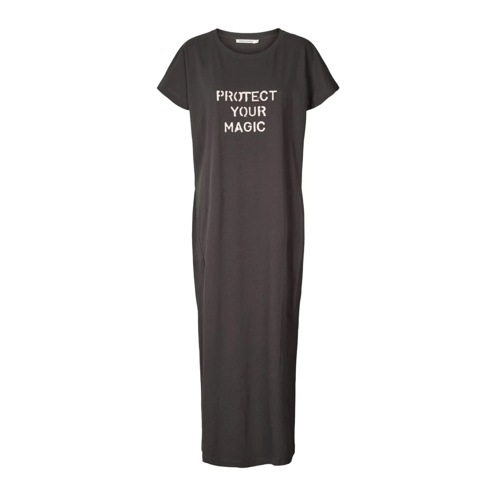 Rabens Saloner Vintage Band T-Shirt Geïnspireerde Jurk Black Dames