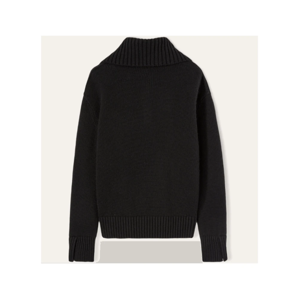 Loro Piana Zwarte Cashmere Half-Zip Sweater Black Dames