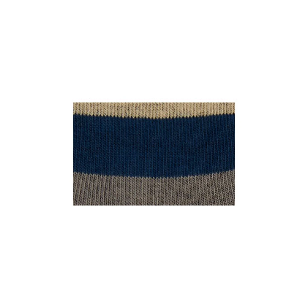 Gallo Korte blauwe katoenen sokken voor dames met veelkleurige strepen Multicolor Dames