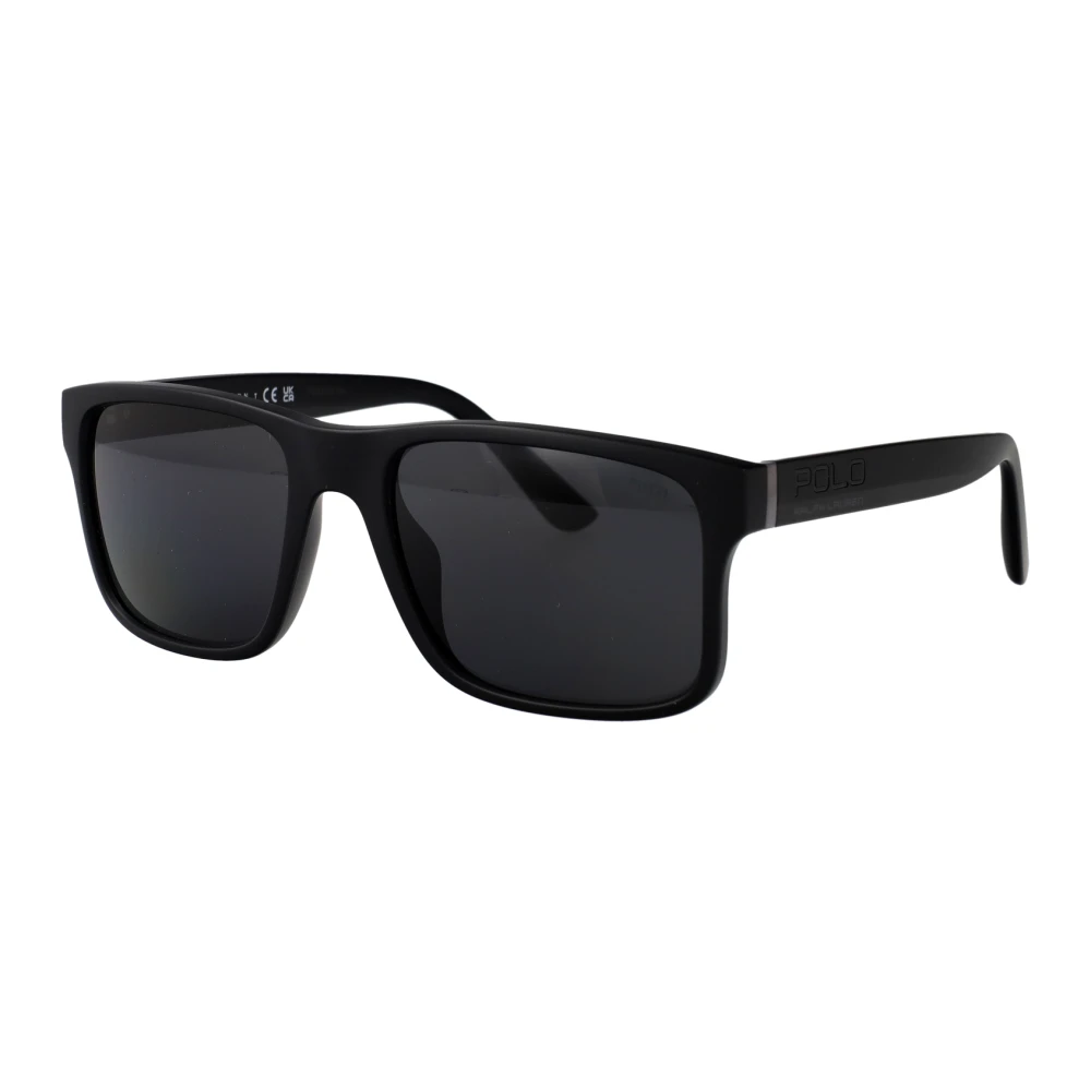 Polo Ralph Lauren Man Sunglass PH4195U - Frame color: Matte Black, Lens color: Dark Grey - Image 4