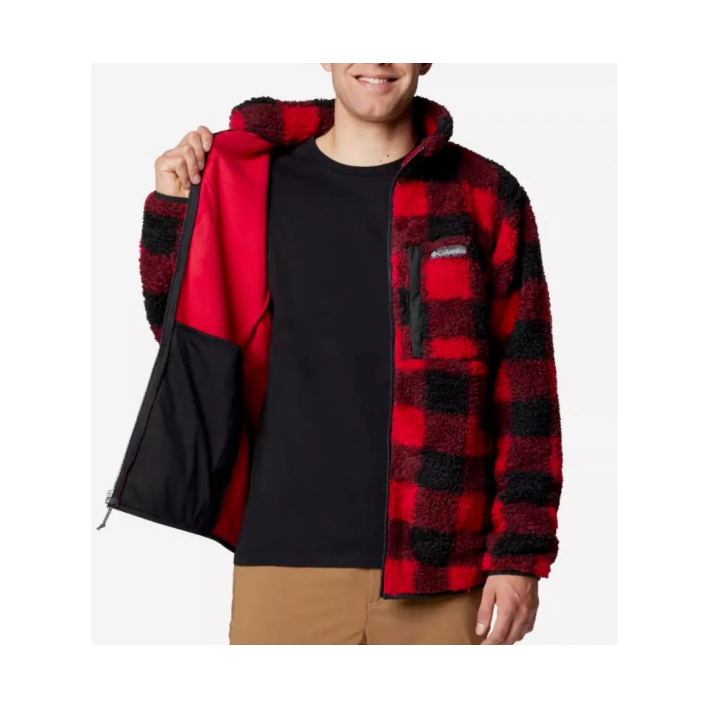 Columbia Rode Sherpa Fleece Sweater Red Heren